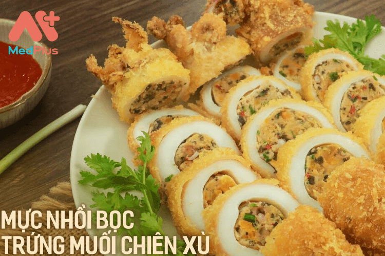 Mực nhồi nhân trứng muối