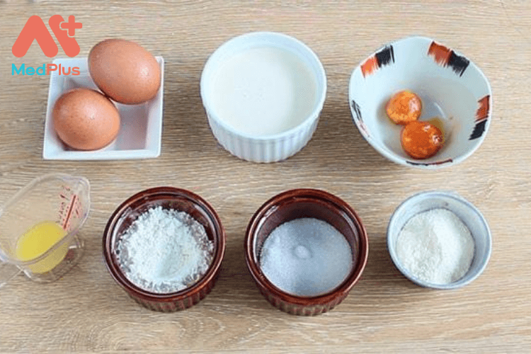 Nguyên liệu cho bánh lava trứng muối 