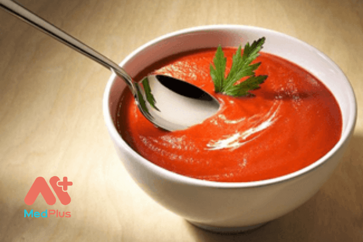 Súp cà chua bổ sung duỡng chất thiết yếu cho trẻ