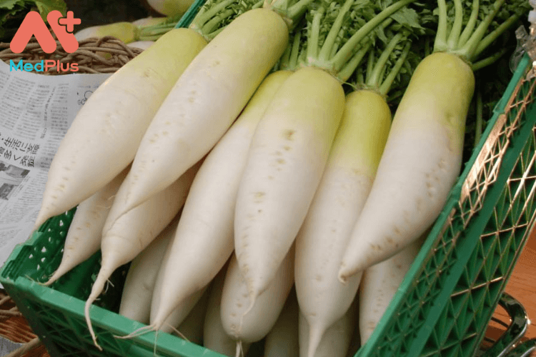 Mẹ bầu bị nhiễm khuẩn HP nên ăn gì: Củ cải trắng