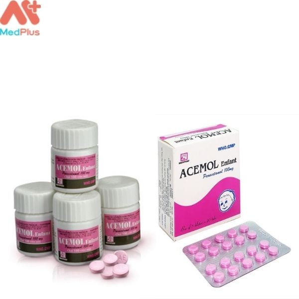 Thuốc Acemol Enfant 100 mg giúp giảm đau nhanh và hạ sốt