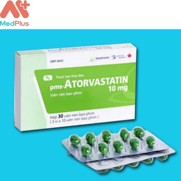 Thuốc pms-Atorvastatin 10mg điều trị tăng cholesterol máu