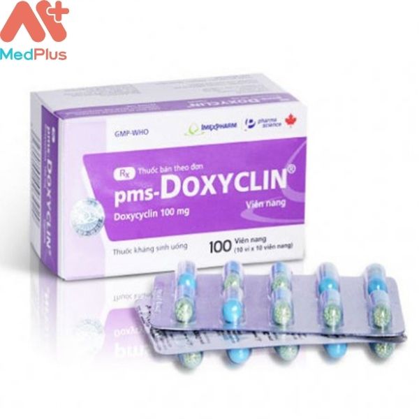 Thuốc kháng sinh pms-Doxyclin 100mg chống viêm
