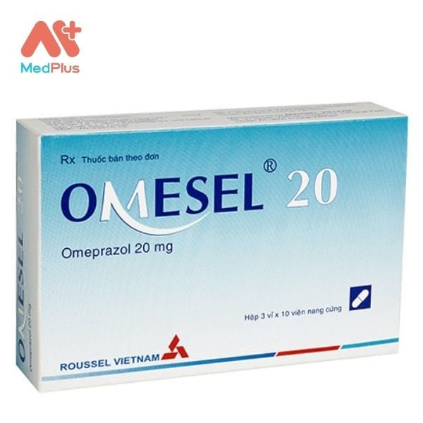 Thuốc Omesel 20mg điều trị loét dạ dày, thực quản, ợ chua