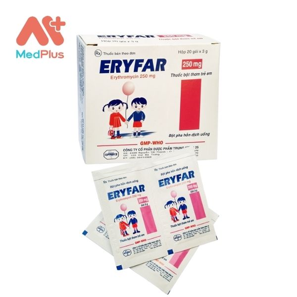 Thuốc Eryfar 250 mg điều trị nhiễm khuẩn hô hấp và tiêu hóa
