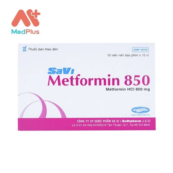 Thuốc Metformin Savi 850 điều trị đái tháo đường tuýp II