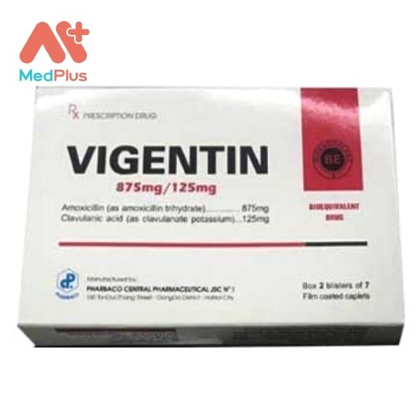 Thuốc Vigentin 875mg125mg điều trị chứng viêm - nhiễm khuẩn