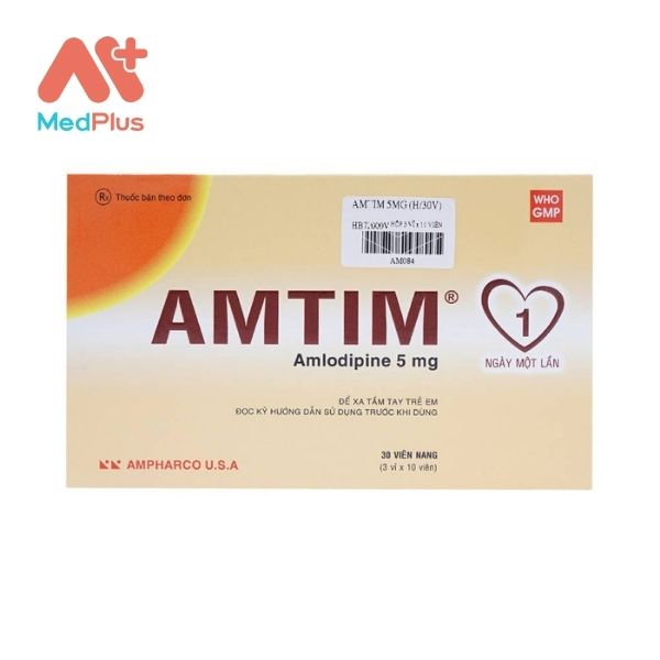 Thuốc Amtim điều trị cao huyết áp, đau thắt ngực
