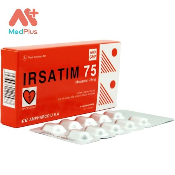 Thuốc Irsatim 75 điều trị cao huyết áp và bệnh thận 