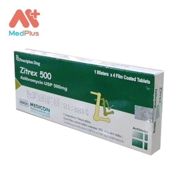 Thuốc kháng sinh Zitrex 500 điều trị nhiễm khuẩn hiệu quả