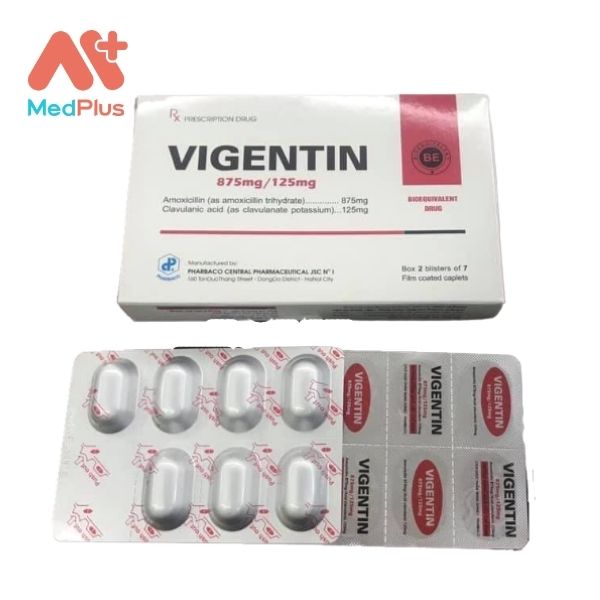 Hình ảnh minh họa cho thuốc Vigentin 875mg/125mg