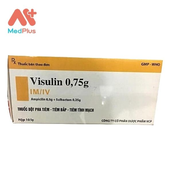 Thuốc Visulin 0,75g điều trị nhiễm khuẩn dạng bột pha tiêm
