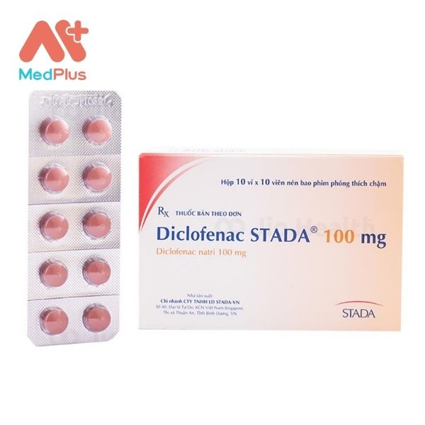 Hình ảnh minh họa cho thuốc Diclofenac Stada 100 mg