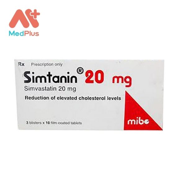 Thuốc Simtanin 20 mg điều trị tăng cholesterol huyết