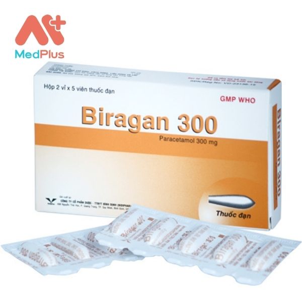 Thuốc Biragan 300 dạng viên đặt giúp giảm đau, hạ sốt