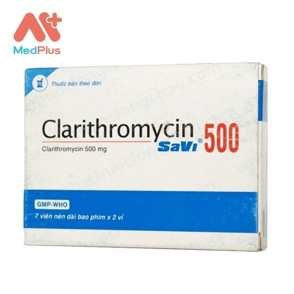 Thuốc Clarithromycin Savi 500 trị nhiễm vi khuẩn nhạy cảm