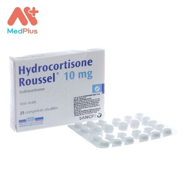 Thuoc Hydrocortisone Roussel 10mg dieu tri suy thuong than - Medplus