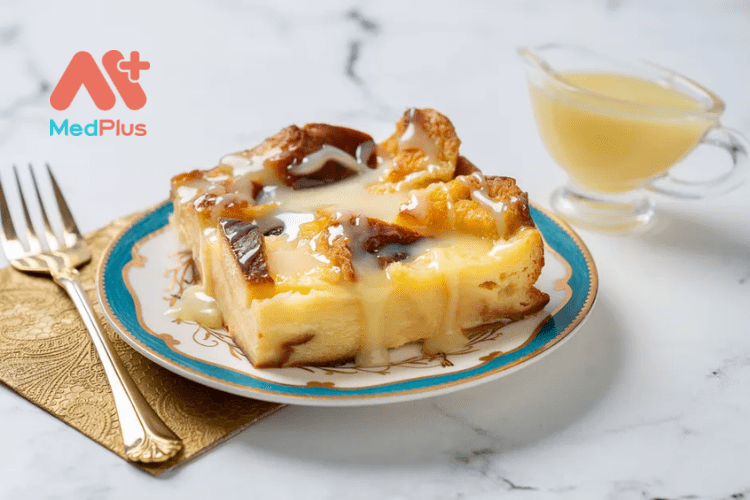 Pudding bánh mì sô cô la trắng ngày lễ Tình yêu ngọt ngào 132 Pudding bánh mì sô cô la trắng