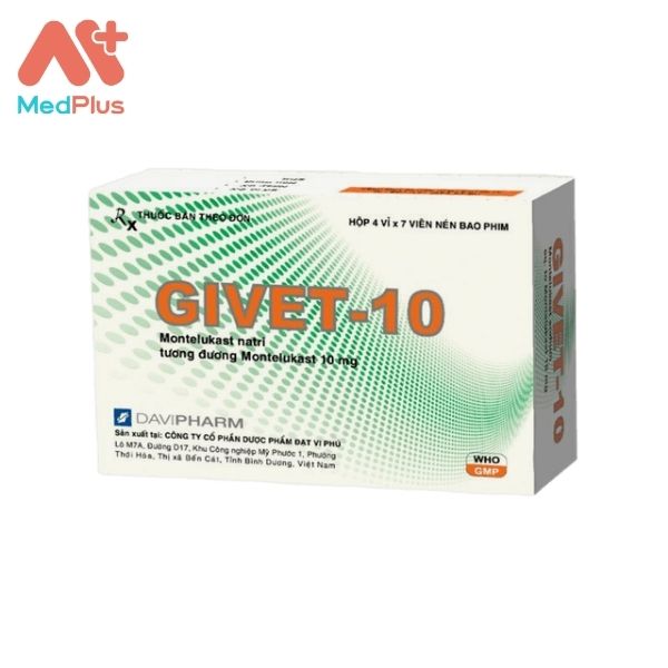 Thuốc Givet-10: dự phòng và điều trị hen phế quản mạn tính