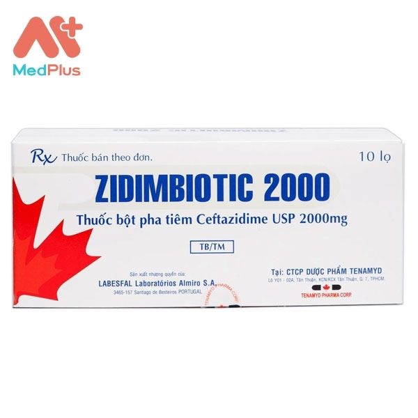 Zidimbiotic 2000: thuốc kháng sinh dạng bột pha tiêm