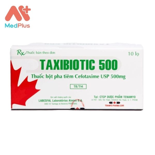 Taxibiotic 500: thuốc bột pha tiêm điều trị nhiễm khuẩn