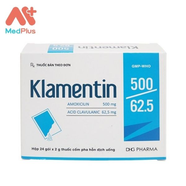 Thuốc Klamentin 500/62.5 điều trị nhiễm khuẩn dạng bột cốm