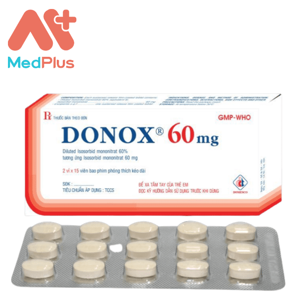  Donox 60 mg: Thuốc điều trị suy tim mạn tính, đau thắt ngực
