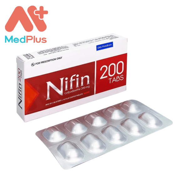 Một hộp thuốc Nifin 200 Tabs gồm 2 vỉ x 10 viên