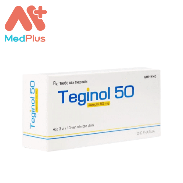 Teginol 50mg - Thuốc điều trị đau thắt ngực mạn tính, nhồi máu cơ tim sớm