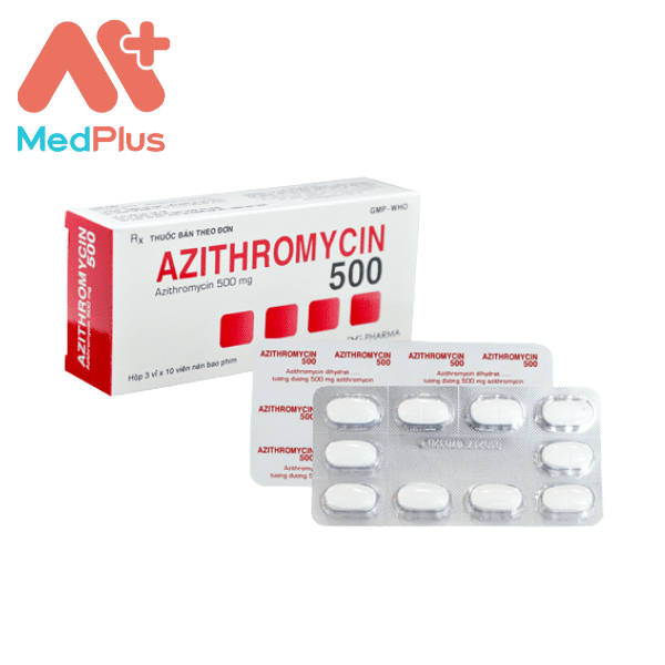 Thuốc Azithromycin 500 - Hộp 3 vỉ x 10 viên