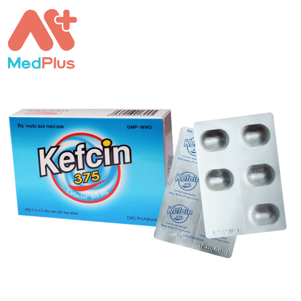 Thuốc Kefcin 375 - Hộp 2 vỉ x 5 viên
