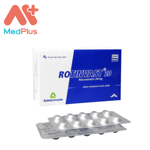 Rotinvast 20 - Hộp 3 vỉ x 10 viên