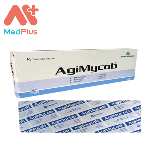 Thuốc Agimycob điều trị viêm âm đạo hiệu quả 130 Thuốc Agimycob - Hộp 1 vỉ x 10 viên nén đặt phụ khoa