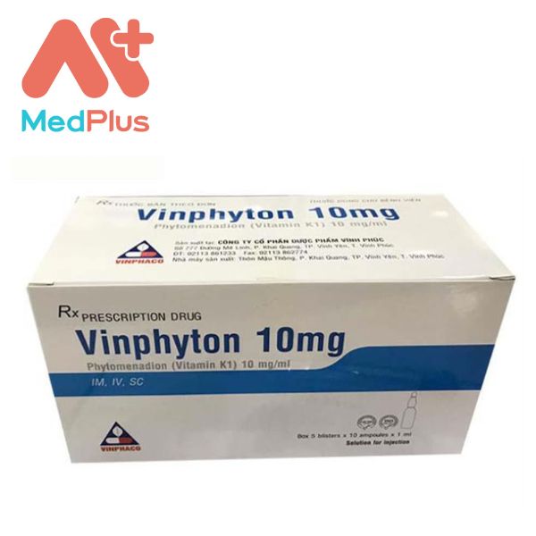 Vinphyton 10mg - Thuốc điều trị rối loạn chảy máu