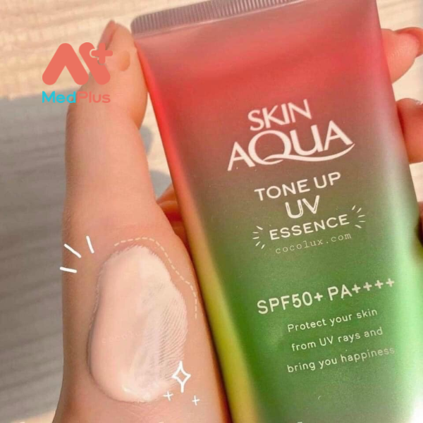 Tinh chất chống nắng Skin Aqua Tone Up UV Essence Happiness Aura Rose Color SPF50+PA+++