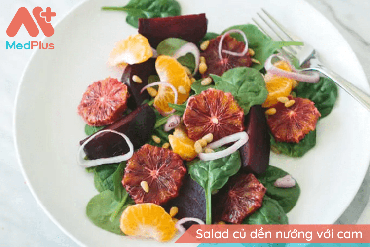 Salad củ dền nướng với cam