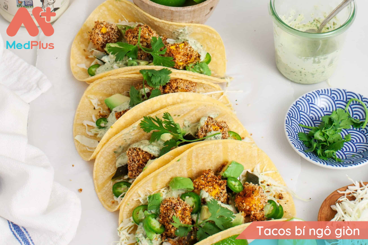 tacos bí ngô giòn ngọt