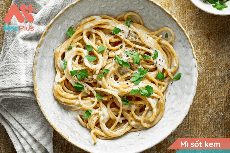 5 công thức mì của chế độ ăn thuần chay hấp dẫn 136 Mì sốt kem