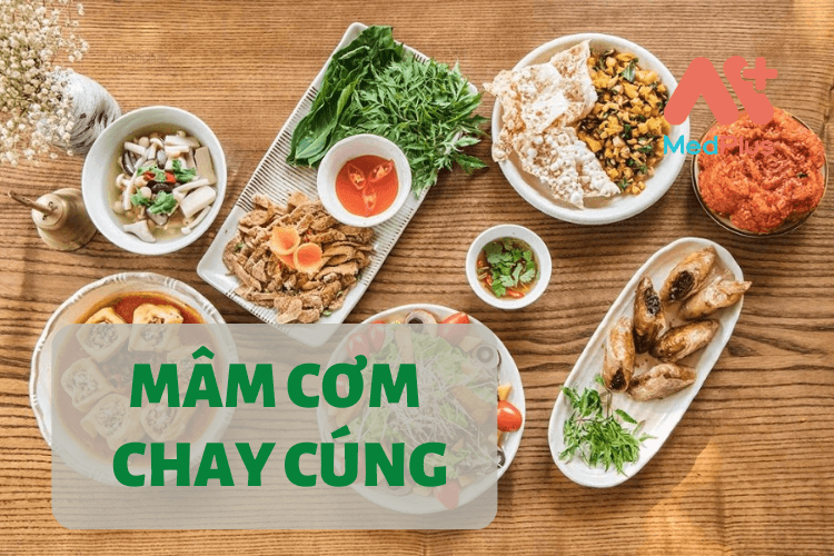 mâm cơm các món chay cúng