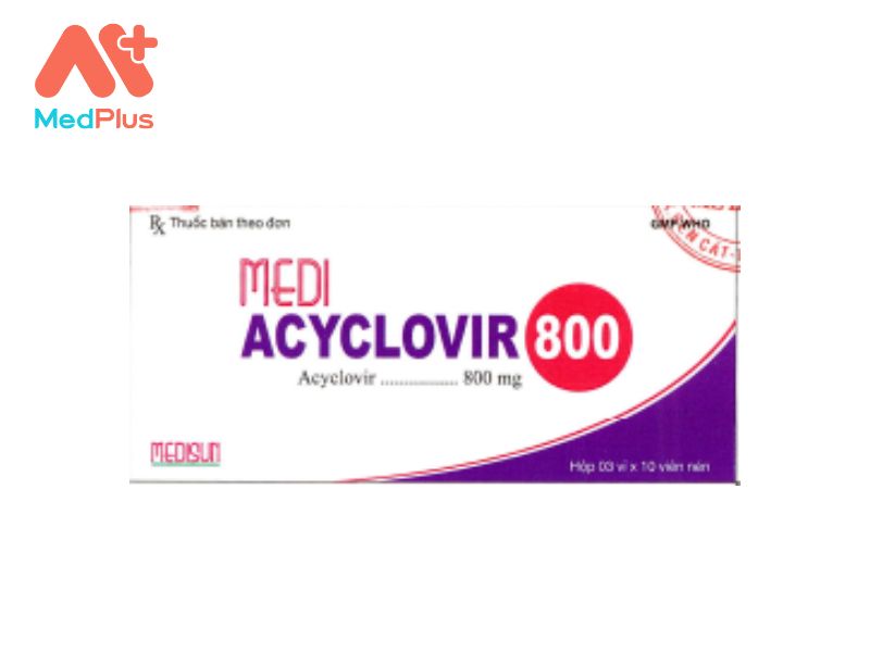 Thuốc Medi-Acyclovir 800 | Trị Nhiễm Trùng Herpes Simplex