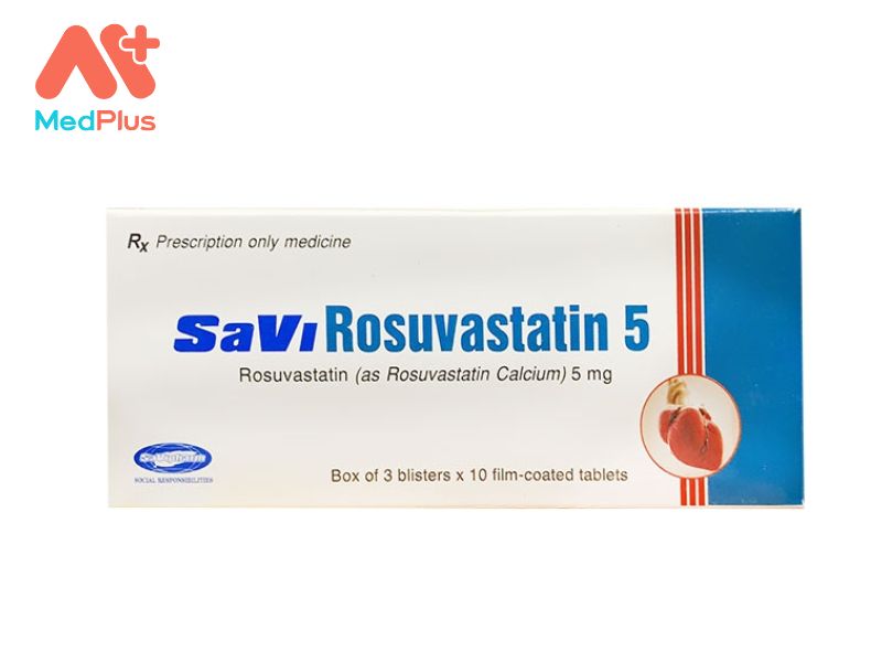 Thuốc SaVi Rosuvastatin 5 | Giúp Hạ Mỡ Máu Hiệu Quả