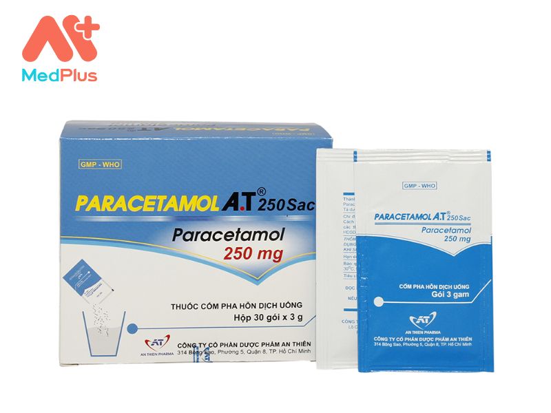 Thuốc Paracetamol A.T 250 sac | Dùng Để Hạ Sốt Hiệu Quả