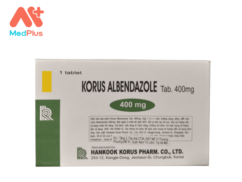 Thuốc Korus Albendazole Tab 400mg | Công Dụng Và Liều Dùng