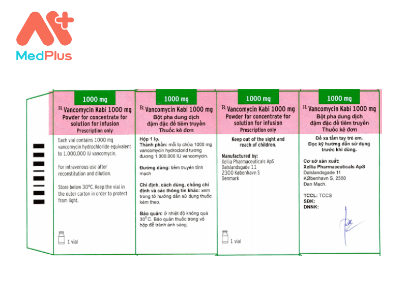 Thuốc Vancomycin Kabi 1000mg | Công Dụng Và Liều Dùng Thuốc
