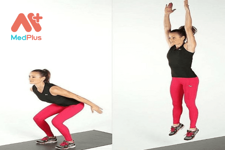 Nhảy squats một trong những bài tập tim mạch hiệu quả