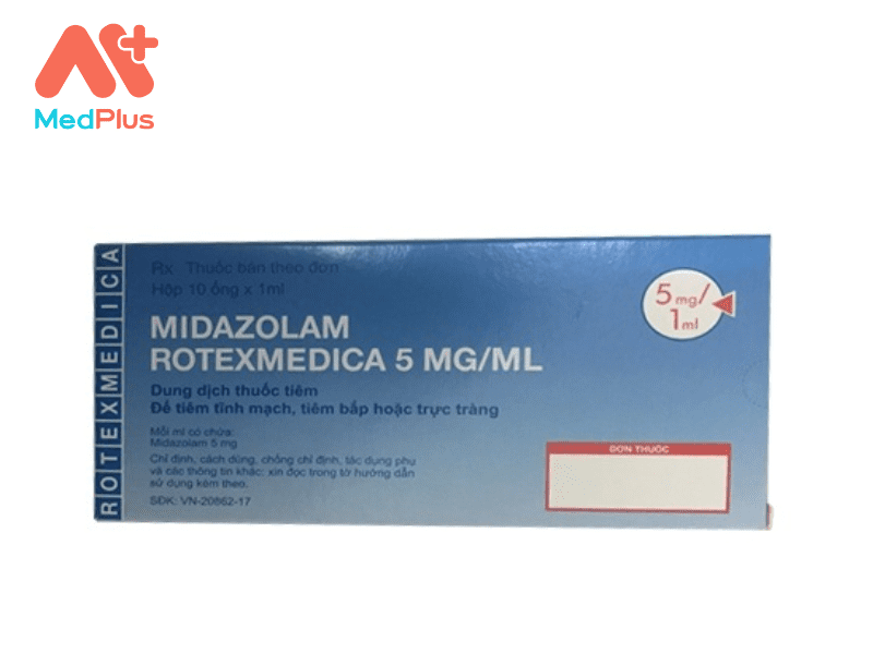Thuốc Midazolam Rotexmedica 5mg/ml | Dùng Để Gây Mê